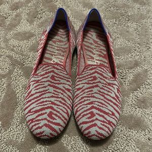 Rothy's The Loafer Flats red striped. Size 8 1/2